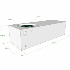 Vecam Watertank 40 liter 77 x 26 x 20 cm wit
