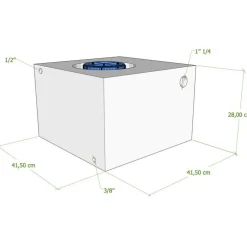 Vecam Watertank 50 liter 42 x 42 x 28 cm wit