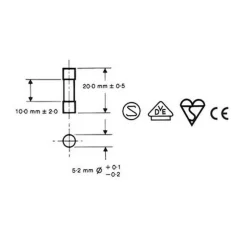 Velleman glaszekeringen 2A set van 10 stuks