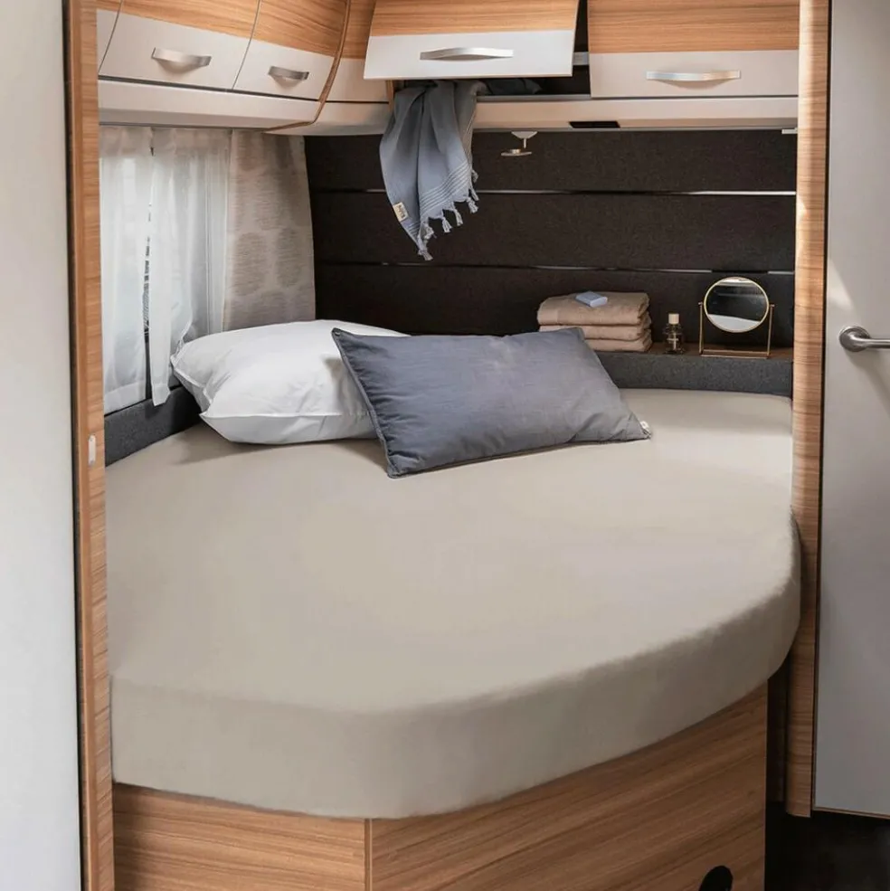 Walra Travel Jersey hoeslaken Frans bed rechts zand