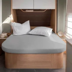 Walra Travel Jersey hoeslaken Queens bed grijs