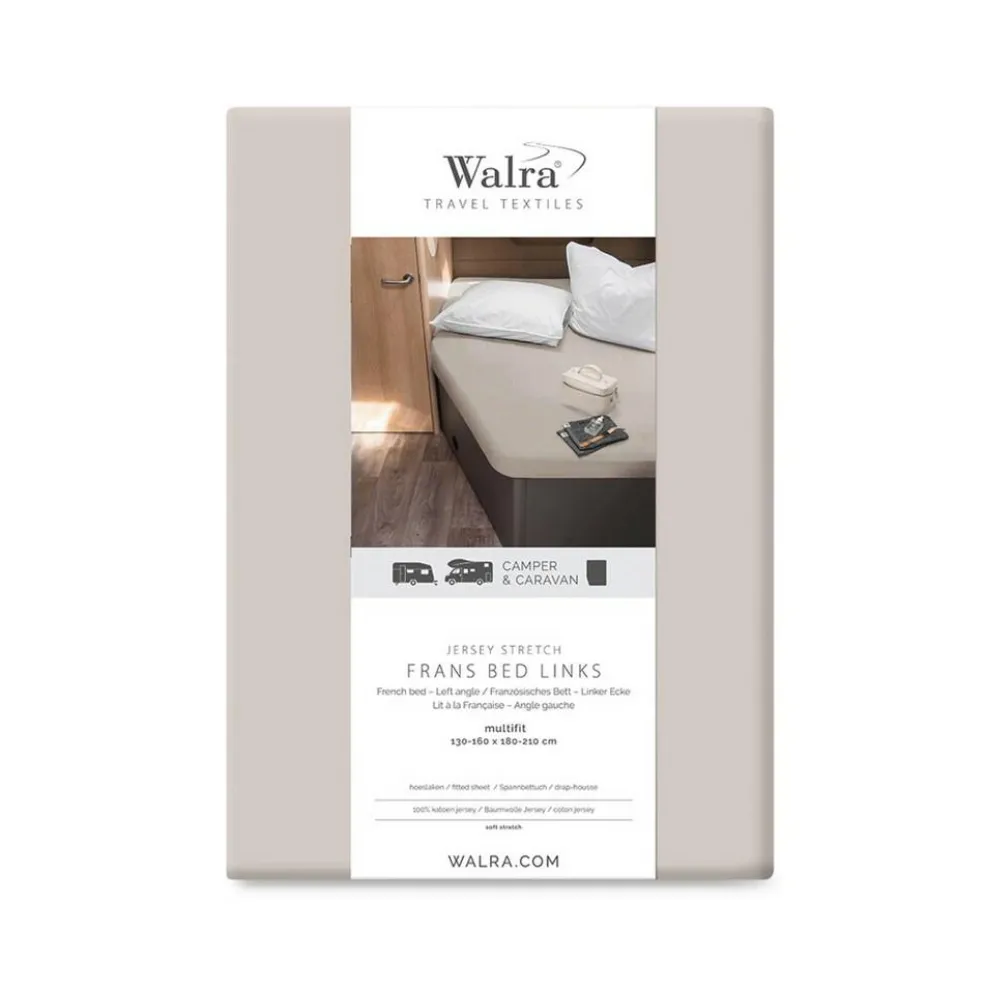 Walra Travel Jersey hoeslaken Frans bed links zand