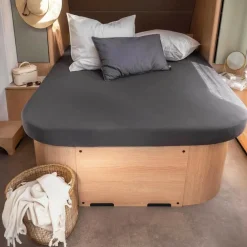 Walra Travel Jersey hoeslaken Queens bed antraciet