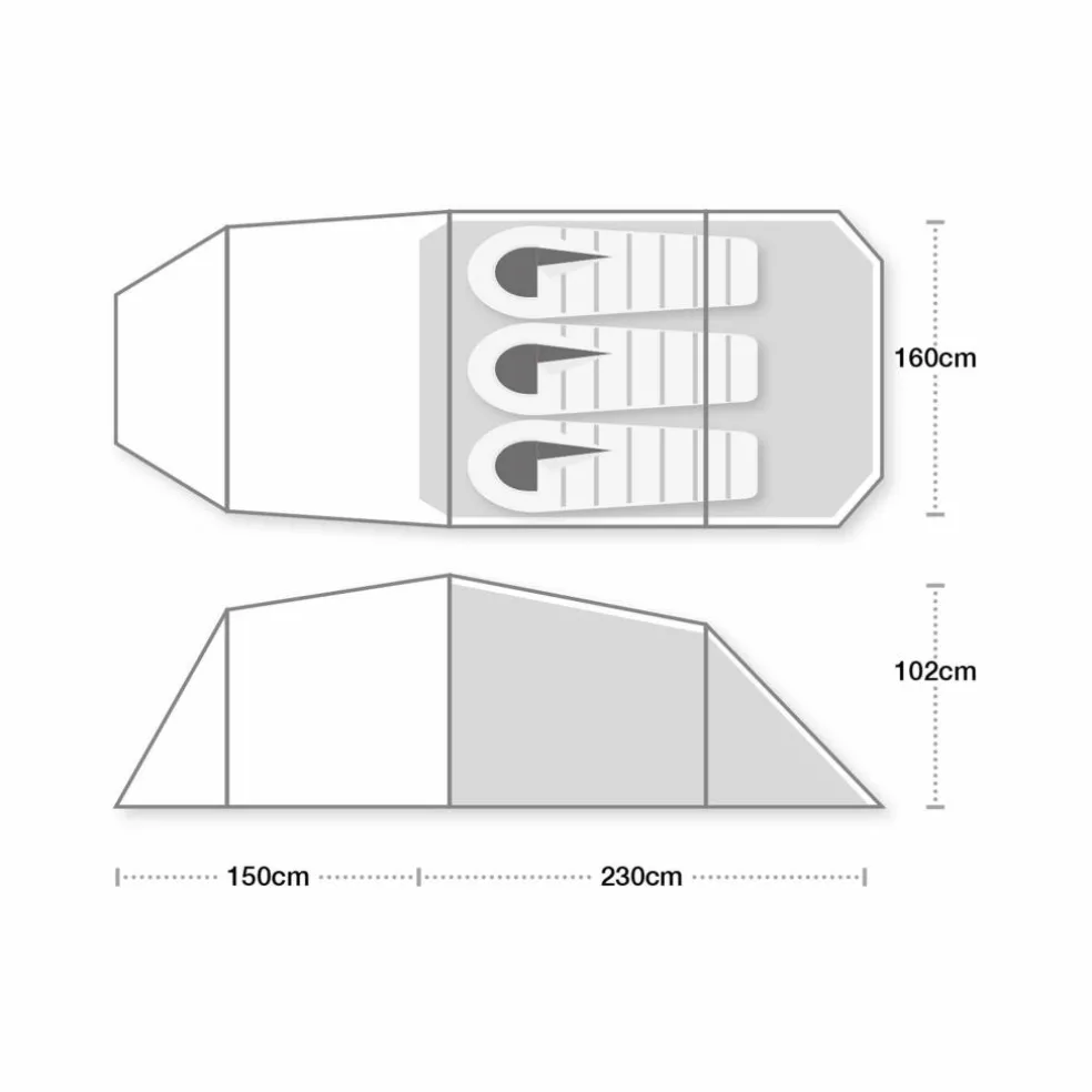 Wild Country Blizzard Elite 3 lichtgewicht tunneltent blue