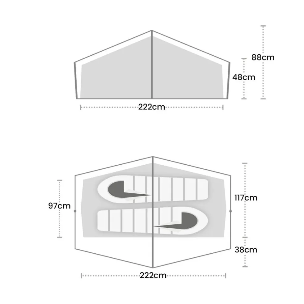 Wild Country Halny Elite 2 lichtgewicht tunneltent blue