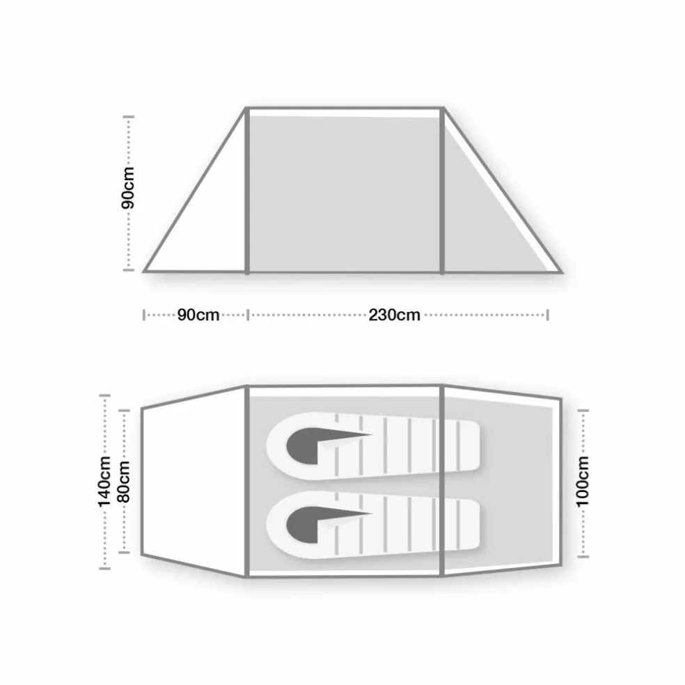 Wild Country Hoolie Compact 2 lichtgewicht tunneltent green