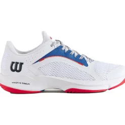 Wilson Hurakn 2.0 padelschoenen dames white deja vu blue wilson red