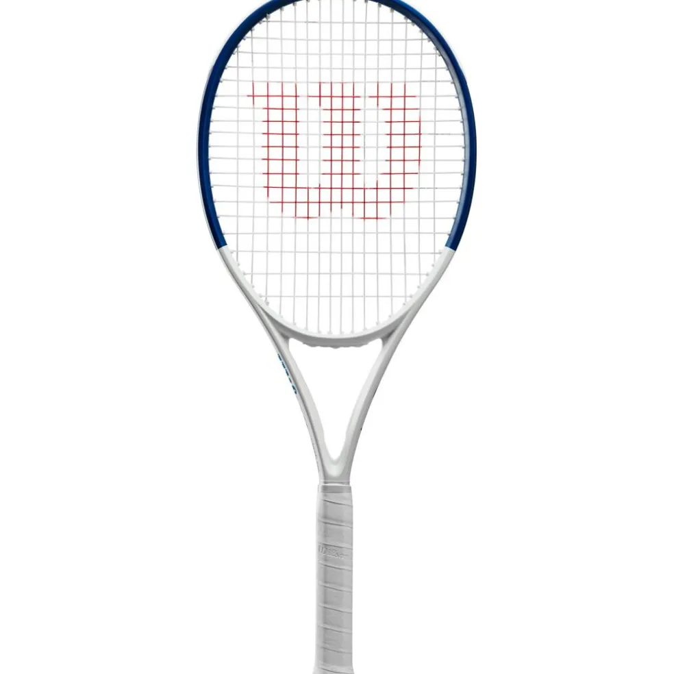 Wilson US Open Clash 100 V2 tennisracket white blue