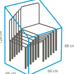 Winza Outdoor Covers Premium beschermhoes stapelstoelen 66 x 66 x 128