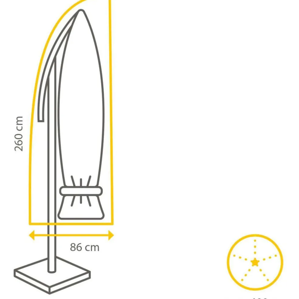Winza Outdoor Covers Premium parasolhoes 260 x 86 antraciet