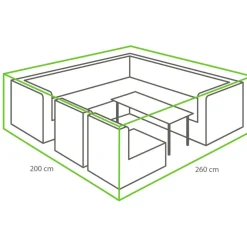 Winza Outdoor Covers Premium loungeset hoes 260 x 200 x 80