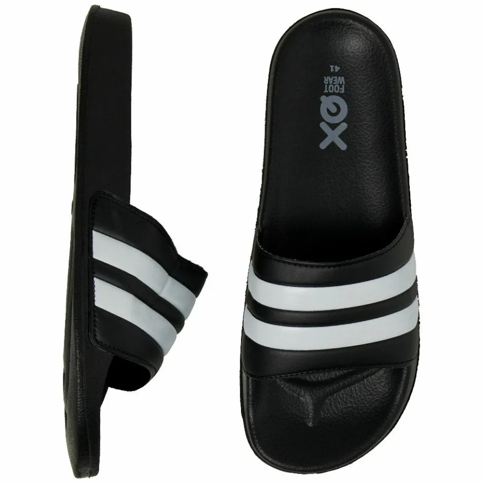 XQ 000121994002 slippers heren black white