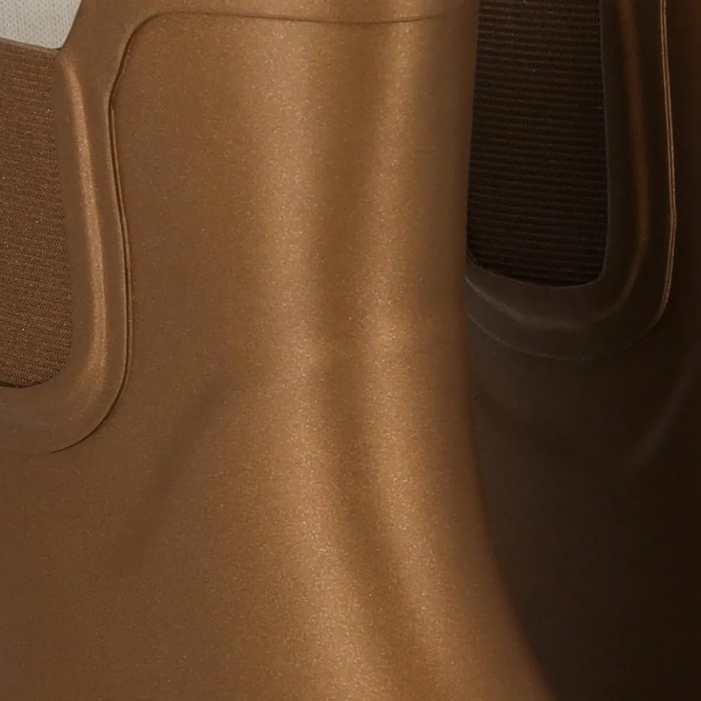 XQ Chelsea regenlaarzen dames bronze metallic