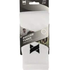 Xtreme Sockswear  Pro Footless Soccer sleeves white 2-pack